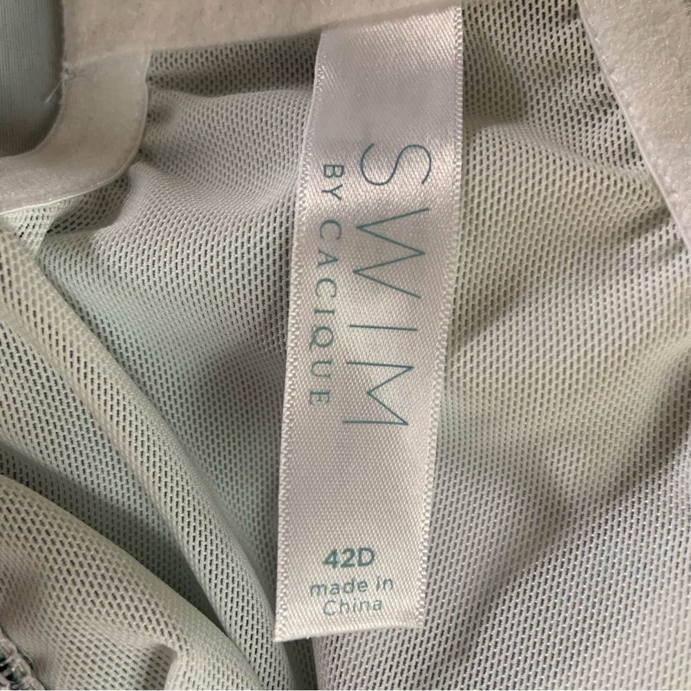 CACIQUE By Lane Bryant Mini Palms Longline Underwire Swim Bikini  22 42D - Picture 11 of 16